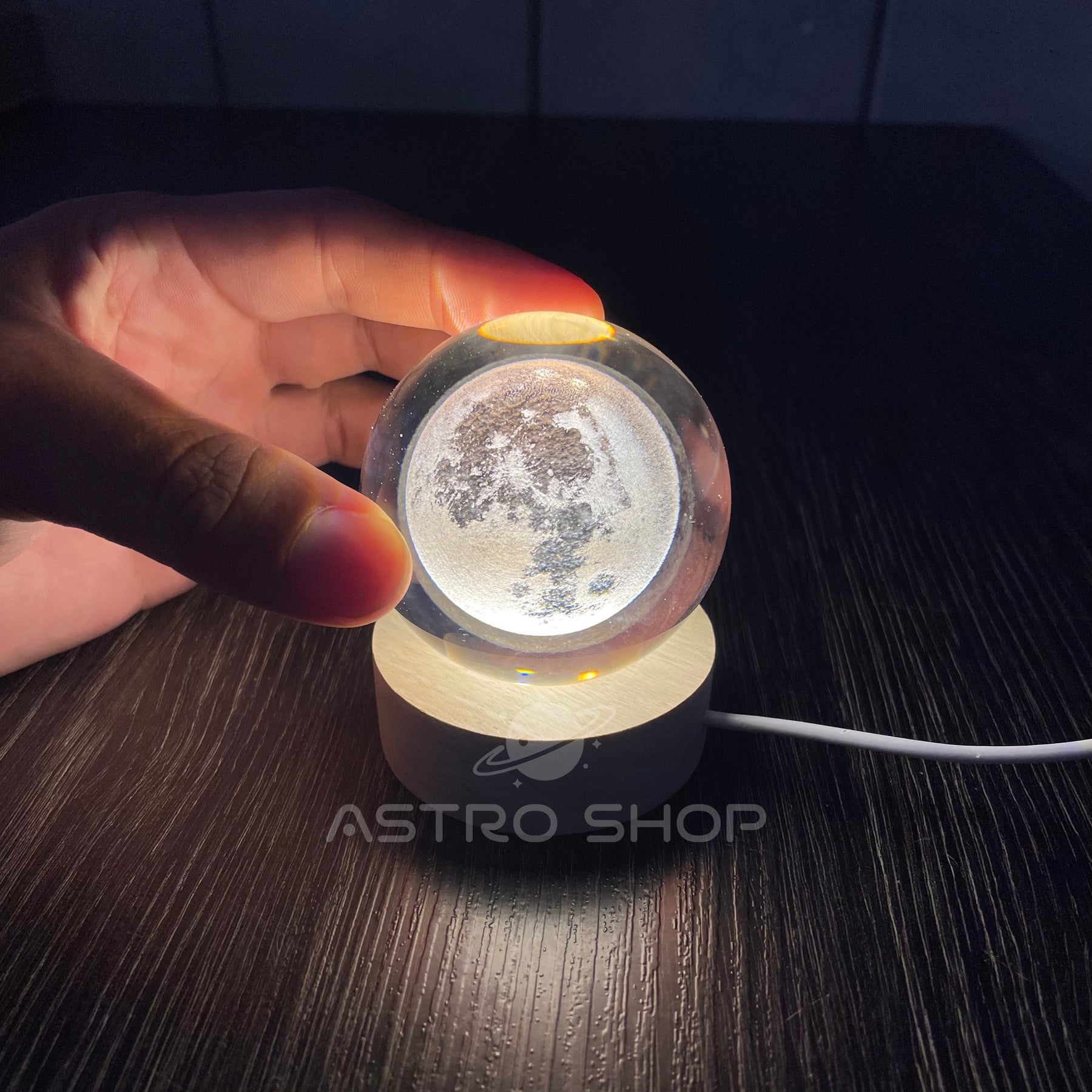 Luminária Lua Cristal