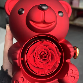 Urso Rosa Eterna Colar Personalizado