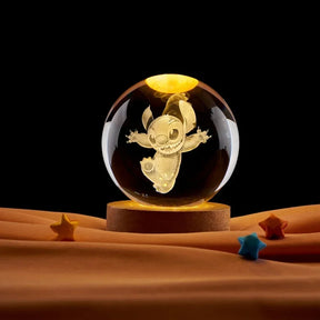 Luminária Stitch Globo Cristal