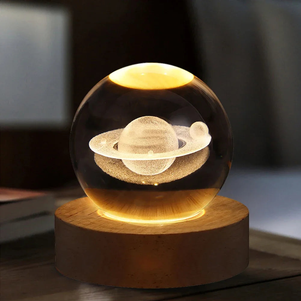 Luminária Saturno Cristal